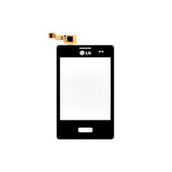 Сенсорный экран (тачскрин) для моб. телефона E400 Optimus L3 LG черный (HC)