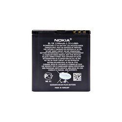Battery battery BL-5K Li-ion 3.7V 1200mAh for mobile. tel. Nokia (OR)
