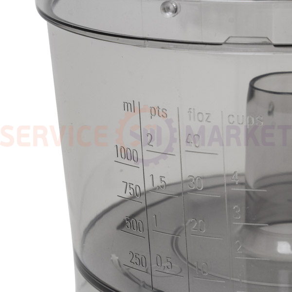 Main bowl 1000ml for kitchen combi. Bosch white handle