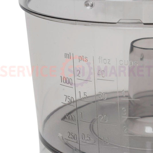 Main bowl 1000ml for kitchen combi. Bosch white handle