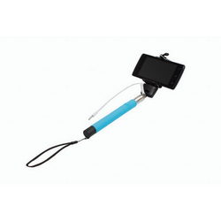 Selfie monopod Z07-5S L=230-975mm wired connection blue handle