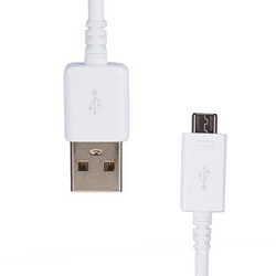 USB data cable (Micro USB) L=1000mm for mobile phones Samsung white