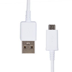 USB data cable (Micro USB) L=800mm for mobile phones Samsung white