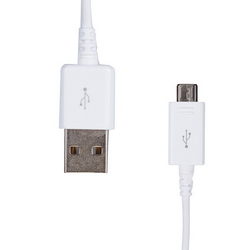 USB data cable (Micro USB) L=1200mm for mobile phones Samsung white