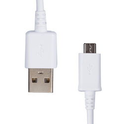 USB data cable (Micro USB) L=800mm for mobile phones Samsung white