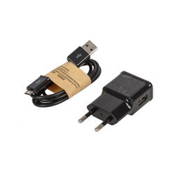 Charger ETA-U90EWE (input 220V output USB 5V 2A) + USB/Micro-USB cable for Samsung mobile phone black