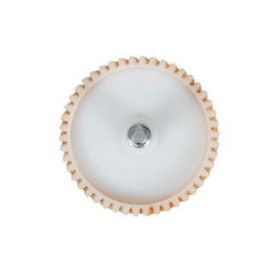 Gear with shaft for meat grinder D=81.5, H=18, Z=46 oblique. (shaft D=12x73 hexagon) Aurora