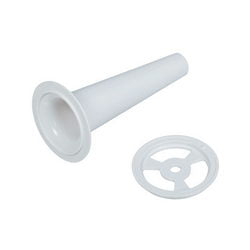 Nozzle + washer for sausage for meat grinder D= main 66mm / insert 62mm (with groove) Liberty white