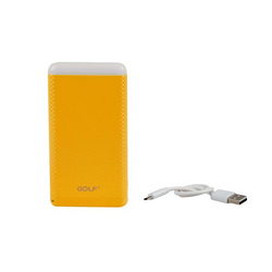 Внешняя АКБ GOLF D80GB Li-Polymer 2xUSB 5V 8000mAh 136x70x16mm для моб. тел. желтый