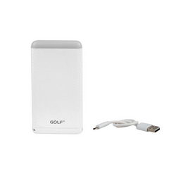 Внешняя АКБ GOLF D80GB Li-Polymer 2xUSB 5V 8000mAh 136x70x16mm для моб. тел. белый