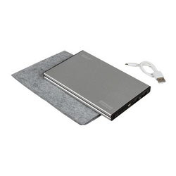 External battery GOLF G14 Li-Polymer 2xUSB 5V 20000mAh 158x100x13mm for mobile phone silver