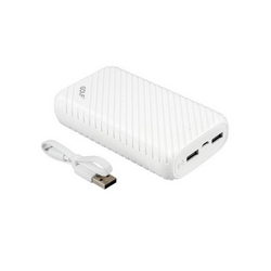 External battery GOLF G20 Li-Polymer 2xUSB 5V 16000mAh 125x70x28mm for mobile phone white