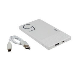 External battery GOLF HIVE5 Li-Polymer USB 5V 5000mAh 132x68x10mm for mobile phone white