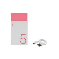Внешняя АКБ GOLF HIVE5 Li-Polymer USB 5V 5000mAh 132x68x10mm для моб. тел. белый / розовый