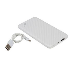 External battery GOLF G18 Li-Polymer USB 5V 5000mAh 134x68x10mm for mobile phone white