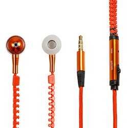 Headset for mobile phone Zipper (3.5mm jack) 32 Ohm 3mW L=1100mm orange
