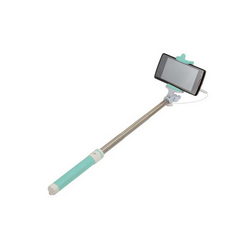 Selfie monopod MONOPOD L=185-640mm wired connection green handle
