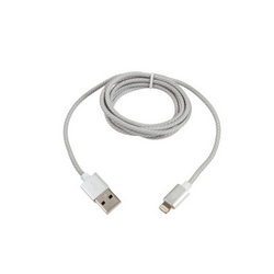 USB дата-кабель (Lightning) Belkin в оплетке L=1200mm для моб. тел. iPhone 5 Apple серебристый