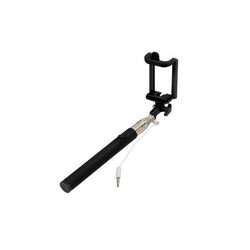 Монопод для селфи SELFIE STICK L=205-900mm подкл. проводное черная ручка