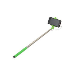 Selfie monopod SELFIE STICK L=205-900mm wired connection green handle