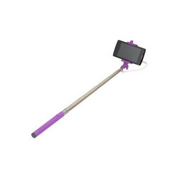 Selfie Stick Monopod L=205-900mm Wired Connection Purple Handle
