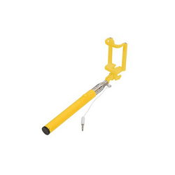 Монопод для селфи SELFIE STICK L=205-900mm подкл. проводное желтая ручка