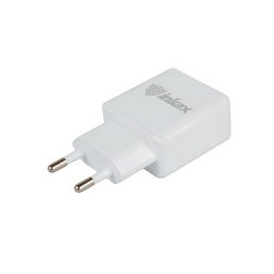 Зарядное устр. Inkax CD-01 (вх. 220V вых. 2xUSB 5V 2.1A) + кабель USB/Micro-USB для моб. тел. белый