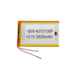 Полимерный аккумулятор BW 4070108P 3,7V 3500mAh 69x111x3mm