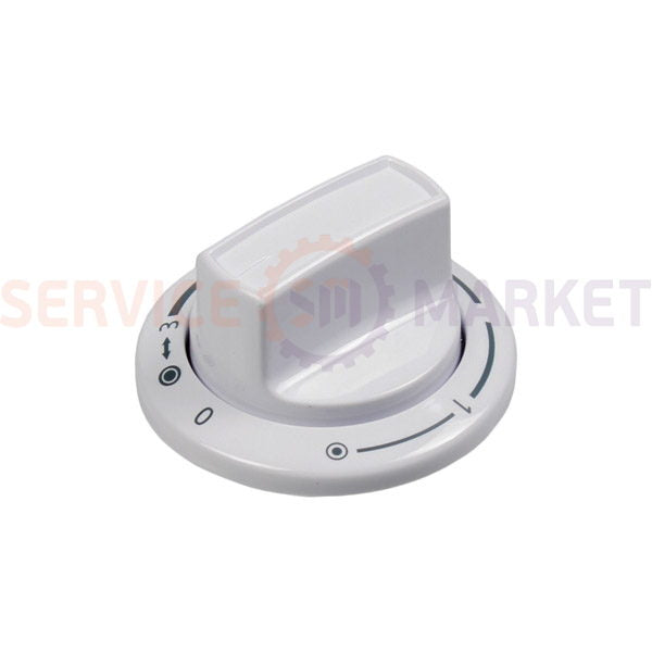 Ручка регулировки конфорки (2-х зон.) для эл. плиты Beko белый