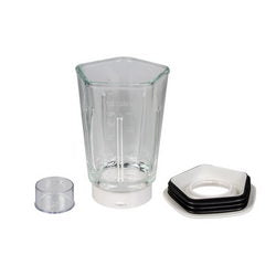 Blender bowl 600ml assembled (glass) Bosch white lid