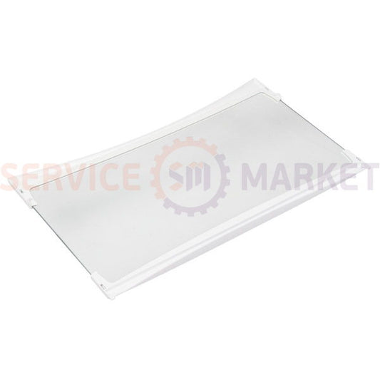 Shelf above the vegetable drawer in the refrigerator 500x300mm (glass with frame) Gorenje white