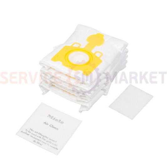 Set of microwave bags (5 pcs) HyClean KK + motor filter + outlet vacuum cleaner Miele