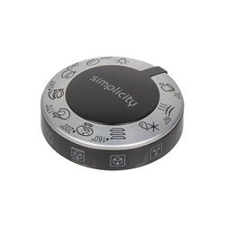 Ручка регулировки режимов духовки для плиты Gorenje серебристый/черный