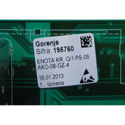 Gorenje washing machine Control board 195760