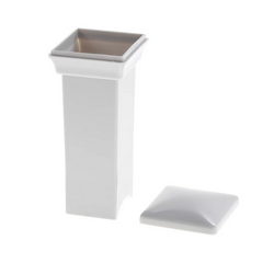 Pusher with cover for vegetable cutter attachment for Bosch meat grinder gray