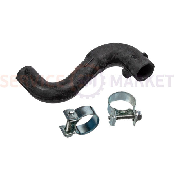 Connecting pipe (dispenser-tank, pre-wash) with clamps for Electrolux vertical washing machine