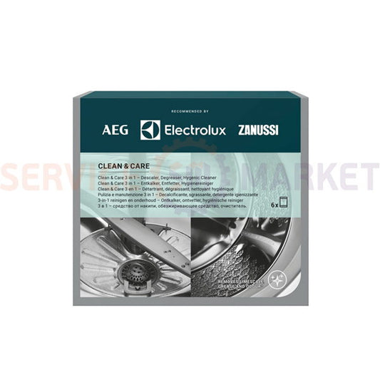 Порошок для чистки накипи M3GCP400 для стир. и посуд. машины 3 в 1 (6 пак.x50g) Electrolux