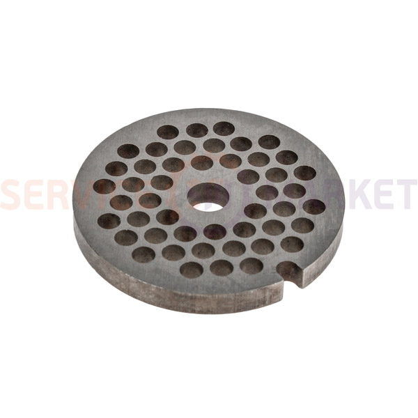Решетка насадки мясорубки 4.5mm D=53mm (с пазом) для кух. комбайна Bosch