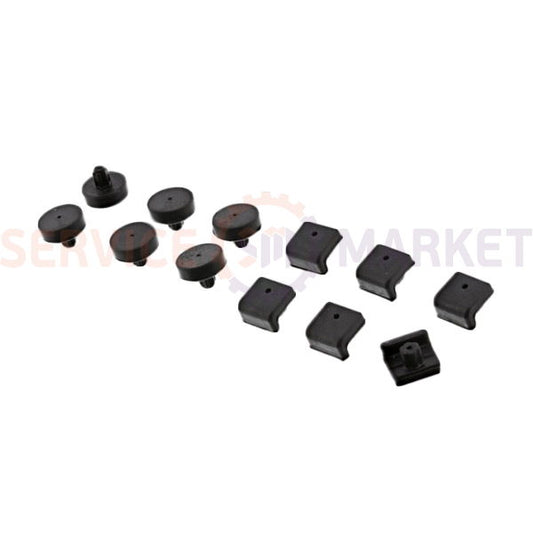 Set (14 pcs.) of rubber grate gaskets for Electrolux hob