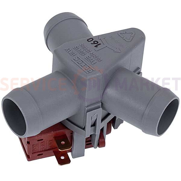 Клапан переключения аква-спрея для стир. машины 3WAY/22mm Hansa