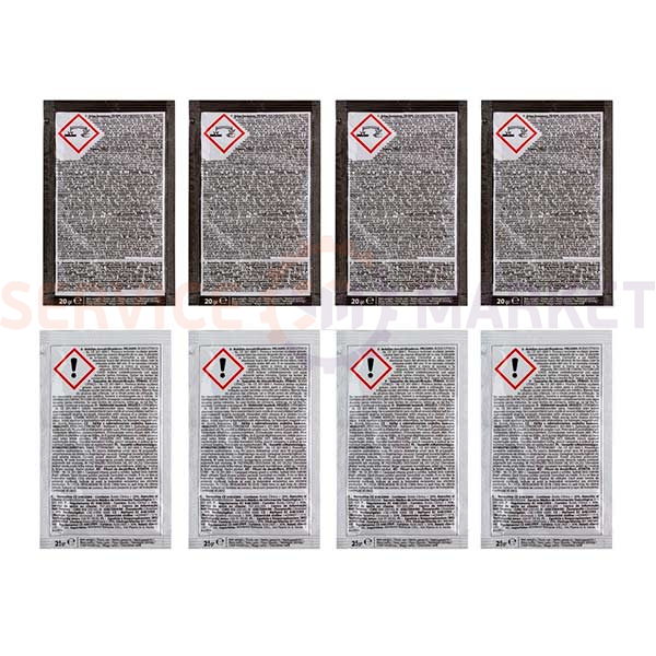 Powder for removing scale + removing coffee fat (4 packs + 4 packs) for Wpro coffee machines