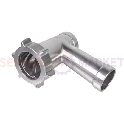 Tube with knurled nut for meat grinder attachment for Moulinex food processor
