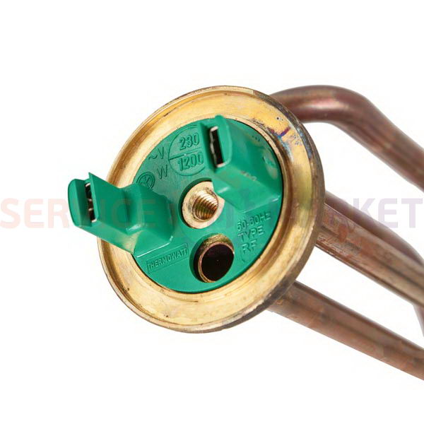 Heating element for boiler under anode 1200W (copper) L=165mm flange 48mm 1 tube under sensor anode M8 Tesy