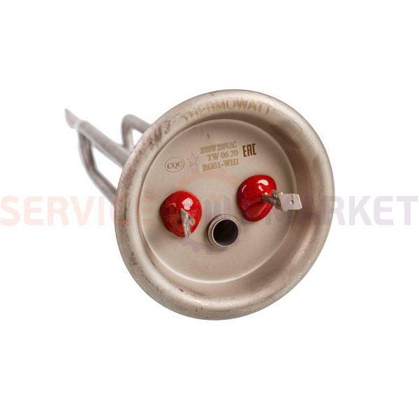 Heating element for boiler under anode 2000W (stainless steel), flange 93mm L=360mm, anode M6 Thermowatt Thermex