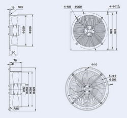 Axial fan Weiguang YWF2E-250B-92/25-G