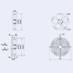 Axial fan Weiguang YWF4D-500B-137/35-G