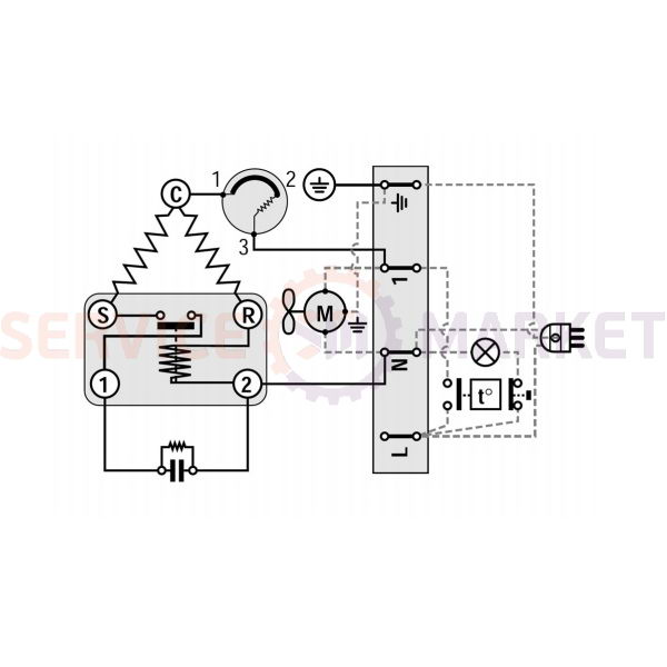 Compressor for refrigeration EMBRACO ASPERA NEU2155GK R404a 653W (with starting relay CSIR)