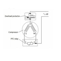 Compressor for refrigeration EMBRACO ASPERA EMX55CLC R600a 154W (with starting relay RSIR/RSCR)