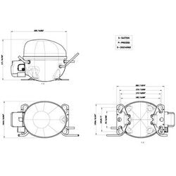 EMBRACO refrigeration Compressor ASPERA EMT6144Z R134a 580W (with starting relay CSIR)