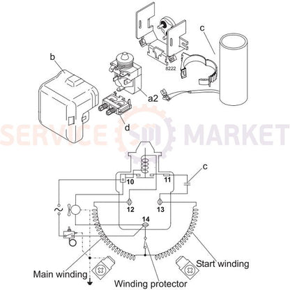 Compressor for refrigeration SECOP (DANFOSS) SC10MLX R404a/R507a 855W (with starting relay BN101